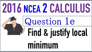 2016 NCEA 2 Calculus Exam Q1e [upl. by Drescher]