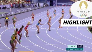 Athletics Womens 4400m Relay  Round 1 Full Highlights 2024  Olympic 2024 Highlights [upl. by Auhsot]