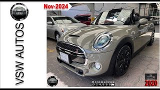 MINI COOPER 2020 S CONVERTIBLE ESMERAL GREY Nov 2024 VSW AUTOS [upl. by Alatea]