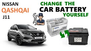 Nissan Qashqai change the car battery yourself easy fix [upl. by Ojela]