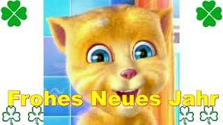 🍾 Kleine Katze wünscht Happy New Year Frohes gesundes glückliches Neues Jahr Neujahr 🍾 Silvester 🍾 [upl. by Rednael]