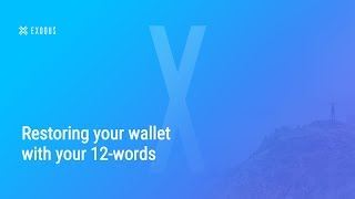 Restore your wallet with your 12word recovery phrase in Exodus wallet [upl. by Reider7]