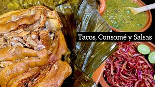 COCHINITA PIBIL AL VAPOR PARA NEGOCIO Y HOGAR TACOS CONSOMÉ Y SALSAS  CARNE DE PUERCO  CERDO [upl. by Morra]