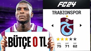 0 TL BÜTÇE TRABZONSPOR REBUİLD  EA FC 24 TRABZONSPOR REBUİLD [upl. by Vasti206]