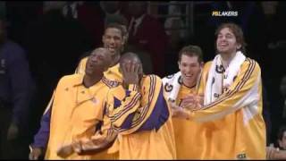 Shannon Brown AMAZING Block amp Laker Bench Goin Nuts [upl. by Ardin818]