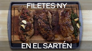 Filete NY en el Sartén de 3 Maneras  Cocina Para Solteros T01 [upl. by Erskine]