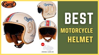 Best Motorcycle Helmet  Retro Open Face Half Motorcycle Helmet Review in 2024 [upl. by Jovitah]