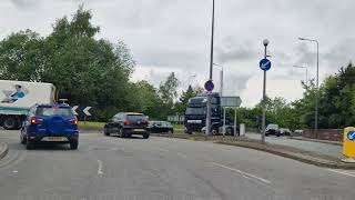 Tesco MultiLane Roundabout Hurdsfield Road 2nd Exit to Hibel Rd Macclesfield Driving Test Route [upl. by Eikcor155]