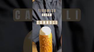 Tiramisu CreamStuffed Cannoli 😍 ASMR Dessert Magic shorts [upl. by Mariann700]