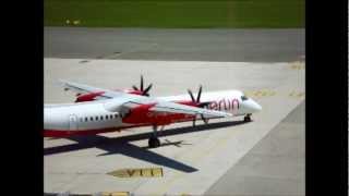 HD Air Berlin Dash 8400 DABQJ depature Linz Hörsching LNZLOWL [upl. by Gerson671]