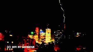 Lightning hit the CN tower in slow motion Toronto Ontario Canada [upl. by Villada]