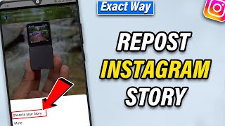 How To Repost Someone Elses Instagram Story To Your Own  NEW UPDATE [upl. by Aramit]