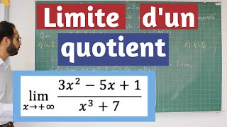 Limites de fonctions  Quotient de polynômes [upl. by Yhpos]