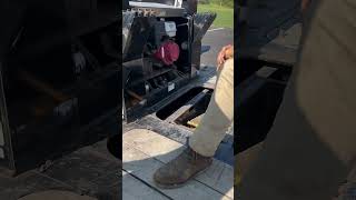 Lowboy Trailer Release Lock Stuck Will It Detach shorts [upl. by Duwe]