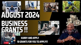 August 2024 Small Business Grants  10 Grants For You To Apply [upl. by Damita968]