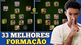 33 MELHORES FORMAÇÕES SECRETAS no eFootball 2024 Mobile [upl. by Skolnik781]