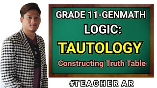 TAUTOLOGY  TRUTH TABLES  COMPOUND PROPOSITION  LOGIC [upl. by Bethena]