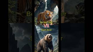 Bengal Tiger VS Sloth Bear VS Indian Beasts animalbattle wildlifebattle animals subscribe like [upl. by Sire]