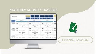 Monthly Activity Tracker Excel Template [upl. by Thgiled114]