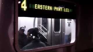 IRT Eatern Parkway Line Manhattanbound R142 4 Express TrainNevins Street [upl. by Aelahs]