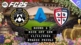 FC25  Serie A R2  Udinese vs Cagliari  GIA Football [upl. by Giliane]