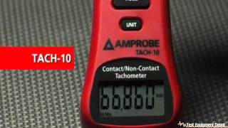 Amprobe TACH10 Contact  NonContact Tachometer [upl. by Ahcirt]