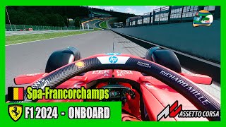 Ferrari F2024 SPAFRANCORCHAMPS 2022 Q3 Onboard Lap  Assetto Corsa [upl. by Almire]