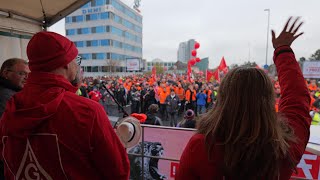 Zweite Warnstreikwoche Erfolgreiche Kundgebung der IG Metall in Schweinfurt [upl. by Nivac]