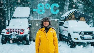 VIVIMOS EN EL COCHE 🚗❄️ Así es ACAMPAR EN LA NIEVE en invierno [upl. by Raddy]