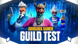 🔴FREE FIRE LIVE GUILD TEST CUSTOM ROOM  FF LIVE GUILD TEST fflive liveguildtest abhishekgamer [upl. by Baggs312]