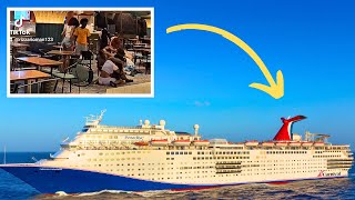 Fight on Carnival Cruise Sends Chairs Flying Hurricane Diversion [upl. by Nelram384]