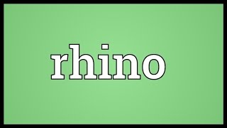 Rhino Meaning [upl. by Olim]