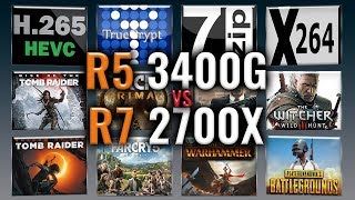 Ryzen 5 3400G vs Ryzen 7 2700X Benchmarks  Test Review  Comparison  Gaming  13 Tests [upl. by Kemble]