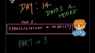 DAVIS AND MOORE UNIT 5 STRATIFICATIONamp MOBILITY [upl. by Travis564]