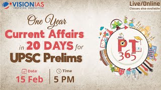 PT 365 Program  Prelims 2024  15 February 5 PM  Vision IAS  UPSC CSE [upl. by Litnahs906]