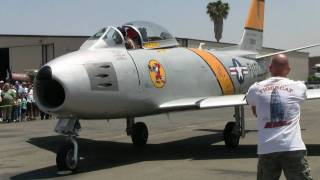 F86 Sabre Jet start up HD [upl. by Flory]