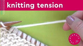 KNITTING TENSION TIPS Step by Step Slowly with Studio Knit [upl. by Annayad146]