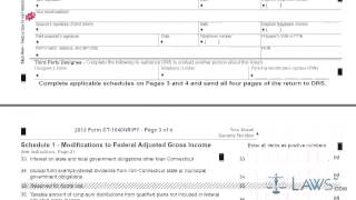 Form CT 1040NR PY Connecticut Nonresident and Part Year Resident Income Tax Return [upl. by Dasi]