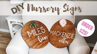 DIY Nursery Name Signs  ON A BUDGET [upl. by Eybba8]