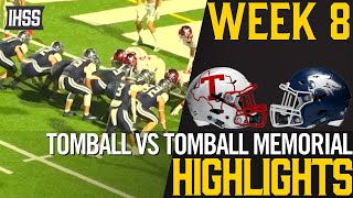 Tomball vs Tomball Memorial  2023 Week 8 Football Highlights [upl. by Letnuahc13]