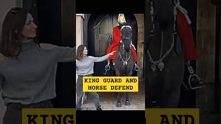 Royal Guard and Horse Defend Boundaries as Tourists Get Too Close kingsguard uk respect [upl. by Anahcar157]