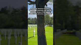 Normandy American Cemetery where 9388 Americans rest here for eternity ww2history ww2 dday [upl. by Bertrando630]