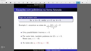 Aula 16  Parte 1  Inequações quadráticas na forma fatorada [upl. by Sim]