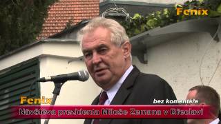 Břeclav Návštěva prezidenta Miloše Zemana v Břeclavi 2692013 [upl. by Eanwahs]