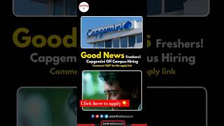 Capgemini New hiring Announced  Capgemini hiring  Apply Now job4freshers shorts [upl. by Amo]