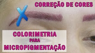 Colorimetria Para Micropigmentação  Correção de Cores Indesejadas  Vídeo 3 [upl. by Namso]