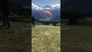 Paragliding interlaken preparation الاستعداد للقفز المظلى انترلاكن [upl. by Llenod]