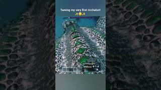 Taming my FIRST Archelon shorts arksurvivalascended gaming [upl. by Cr91]