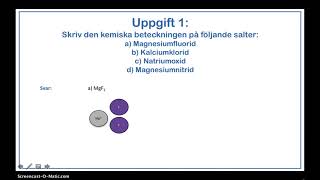 Kortfilm  Jonföreningarnas namn och kemiska beteckning [upl. by Wilek710]