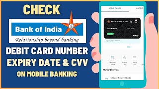 How To View Bank of India BOI ATMDebit Card Number CVV number and Expiry Date Online from Mobile [upl. by Rebecca]